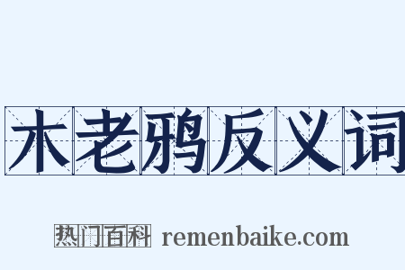 木老鸦反义词是什么意思的图片